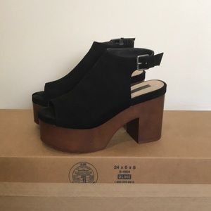 Black platform heels